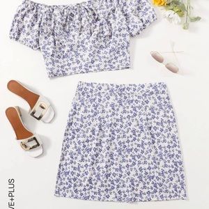 SHEIN two piece skirt and shirt